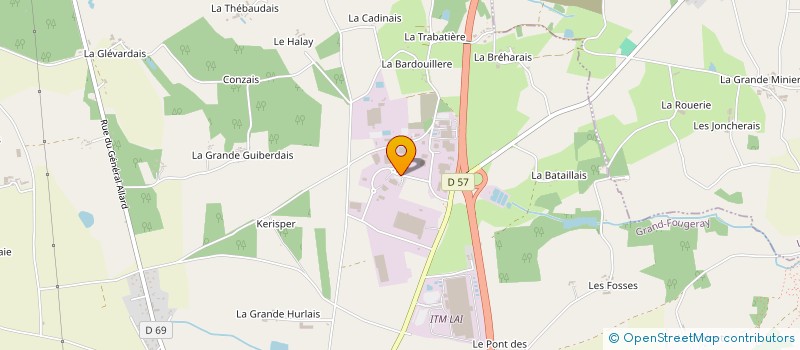 localisation de l'entreprise KERVERN à GRAND-FOUGERAY