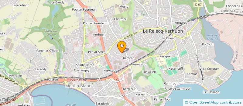 localisation de l'entreprise KERVEX à LE RELECQ-KERHUON