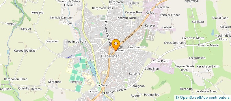 localisation de l'entreprise KERVICO  PLABENNEC