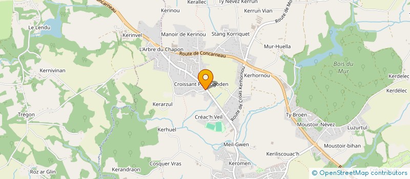 localisation de l'entreprise KERVIHANCOIFF à FOUESNANT