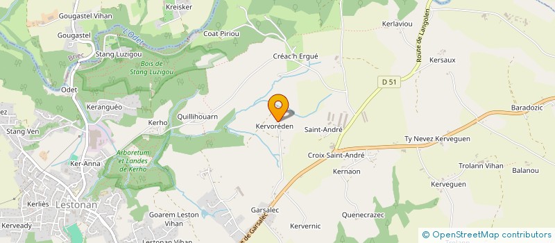 localisation de l'entreprise KERVOREDEN  ERGUE GABERIC