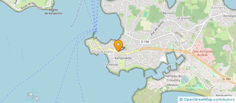 localisation de l'entreprise KERVRAZ  ARZON