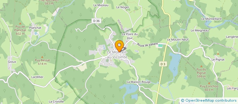 localisation de l'entreprise KESEUL à LE MONTEIL-AU-VICOMTE