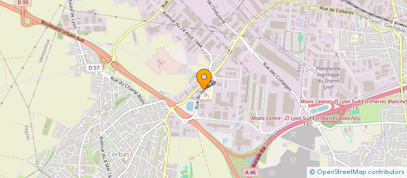 localisation de l'entreprise KESPACK à CORBAS