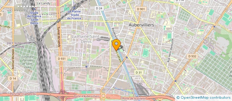 localisation de l'entreprise KESSLY à AUBERVILLIERS