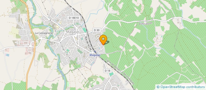 localisation de l'entreprise KET CUSTOMISATION COUTURE  MAGALAS