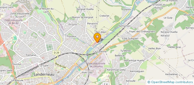 localisation de l'entreprise KETOM GARAGE à LANDERNEAU