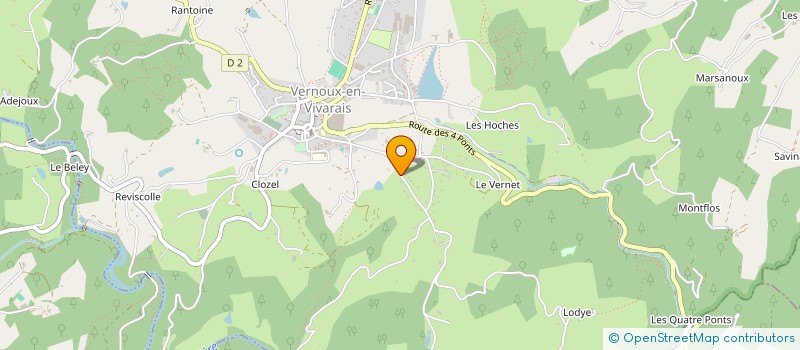 localisation de l'entreprise KEVA  VERNOUX-EN-VIVARAIS