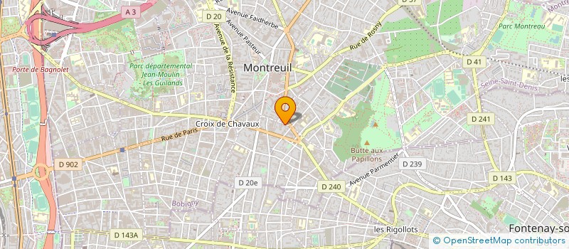localisation de l'entreprise KEVINOCOM ASSOCIATION à MONTREUIL