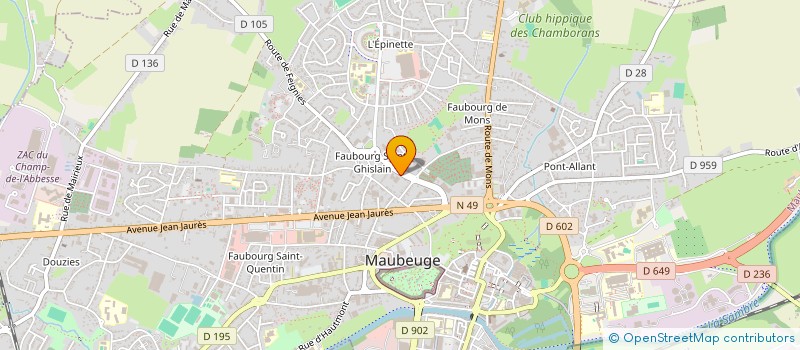 localisation de l'entreprise KF DECO  MAUBEUGE