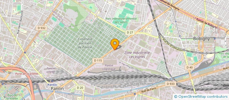 localisation de l'entreprise KF ENVIRONNEMENT à BOBIGNY
