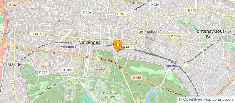 localisation de l'entreprise KF INVESTISSEMENT à VINCENNES