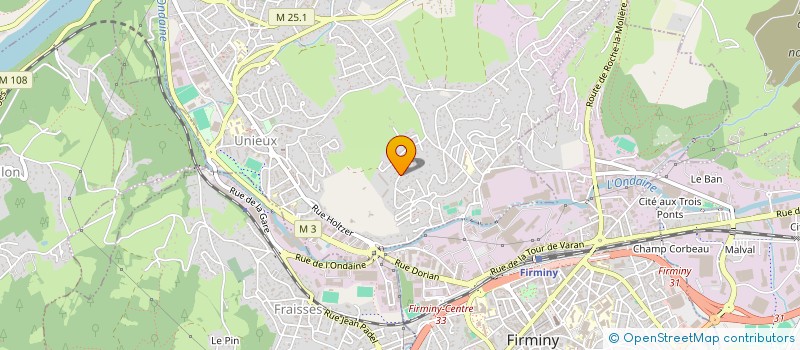 localisation de l'entreprise KF MENUISERIES  UNIEUX