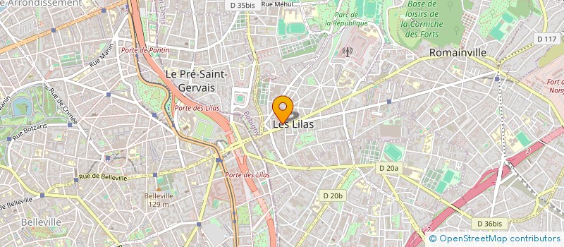 localisation de l'entreprise KFS TRANSPORT à LES LILAS