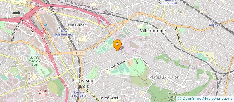 localisation de l'entreprise KG ASCENSEURS à ROSNY-SOUS-BOIS