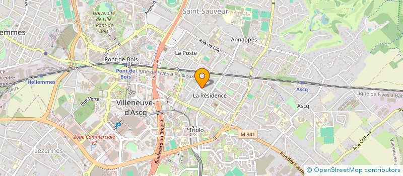 localisation de l'entreprise KG2B à VILLENEUVE-D'ASCQ