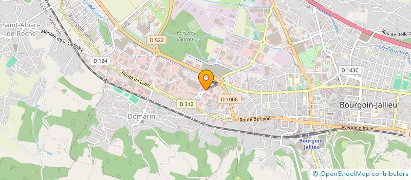localisation de l'entreprise KGLG TISSUS à BOURGOIN-JALLIEU