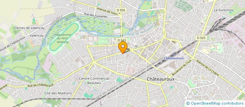 localisation de l'entreprise KGRB IMMOBILIER à CHATEAUROUX