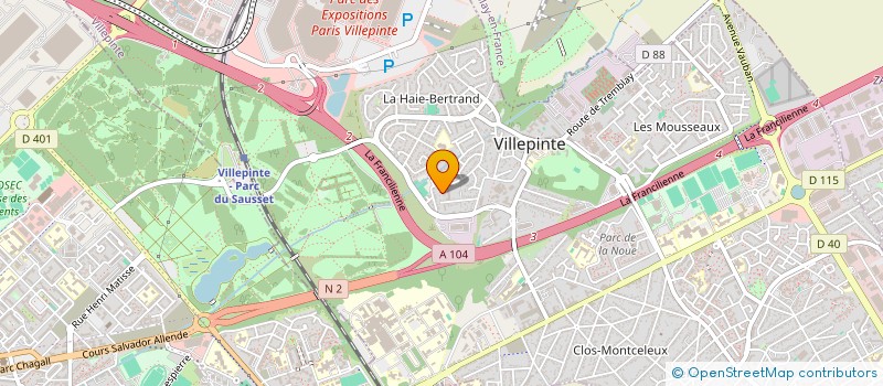 localisation de l'entreprise KH DECORATION à VILLEPINTE