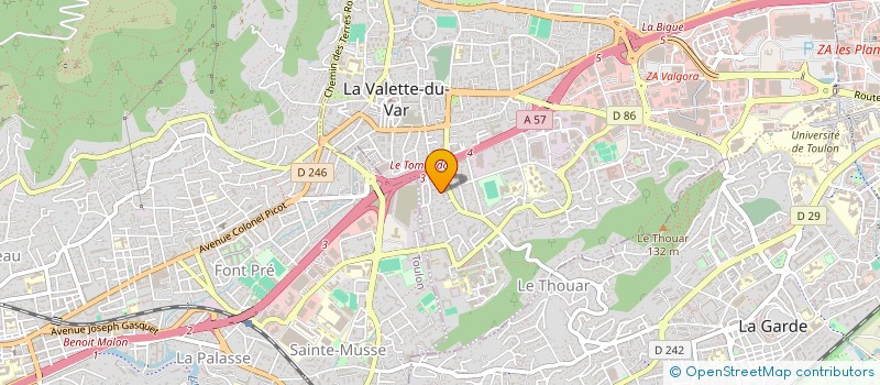 localisation de l'entreprise KH-IMEX à LA VALETTE-DU-VAR
