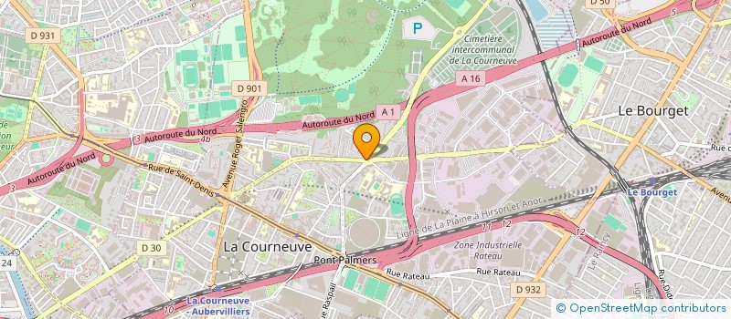 localisation de l'entreprise KH TRANSPORT à LA COURNEUVE