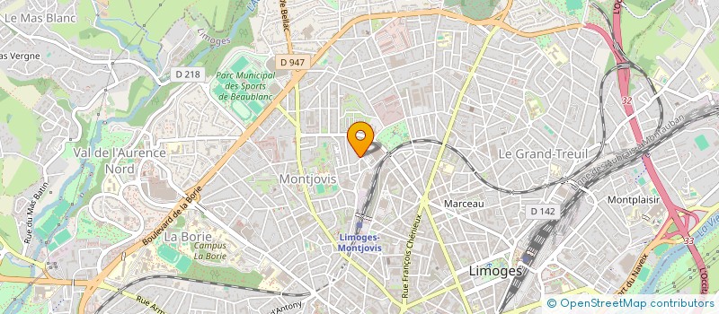 localisation de l'entreprise KHROMA STE EXPLOITATION DES ETS J. MANET à LIMOGES