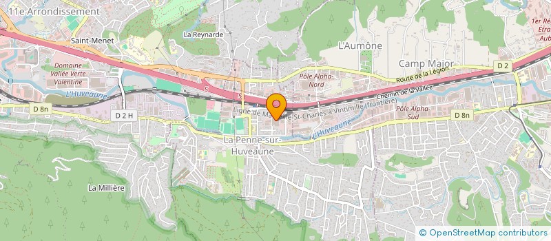 localisation de l'entreprise KHT 13  LA PENNE-SUR-HUVEAUNE