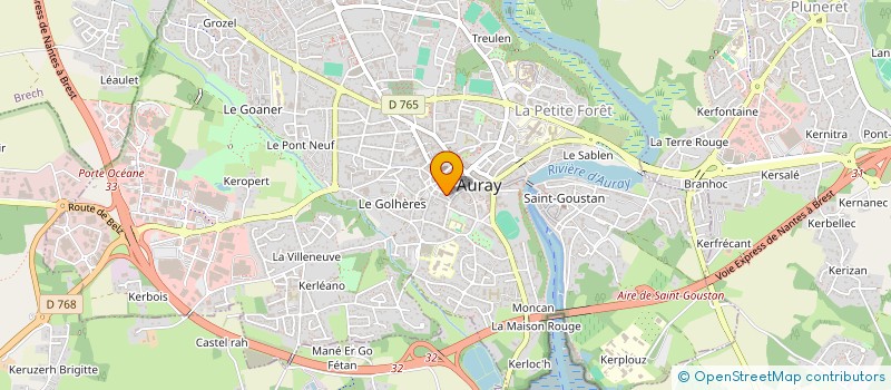 localisation de l'entreprise KIBEREN TAXI à AURAY