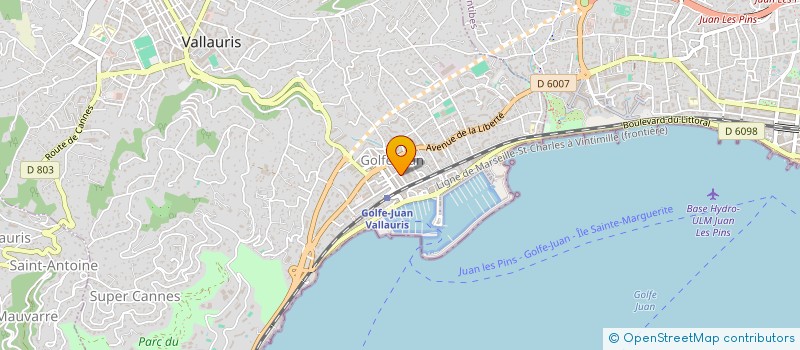 localisation de l'entreprise KID'LAND  VALLAURIS