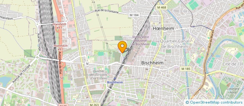 localisation de l'entreprise KIENER D202  BISCHHEIM