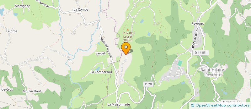 localisation de l'entreprise KILLOU TRAVAUX  SAINT-HILAIRE-PEYROUX