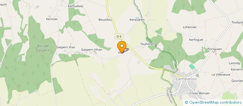 localisation de l'entreprise KIMIA  PLOUGONVEN