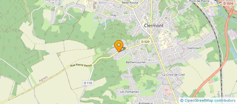 localisation de l'entreprise KIN'AIDE à CLERMONT