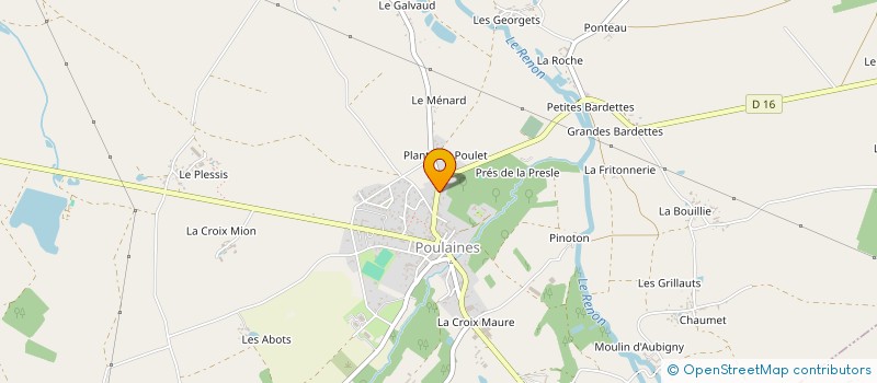 localisation de l'entreprise KIN CALCULTRICE à POULAINES