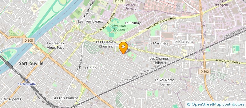 localisation de l'entreprise KIN RAYONNAGE ET KIN ELEC à SARTROUVILLE