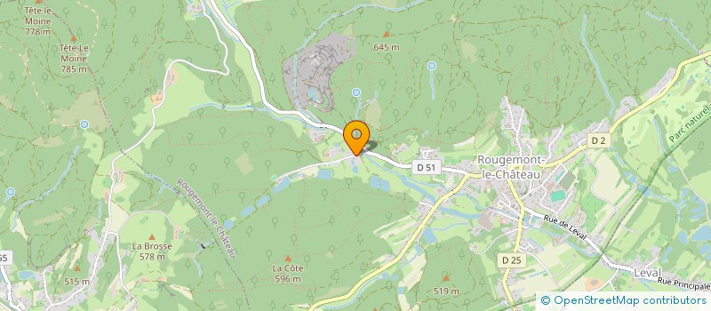 localisation de l'entreprise KINACO  ROUGEMONT-LE-CHATEAU