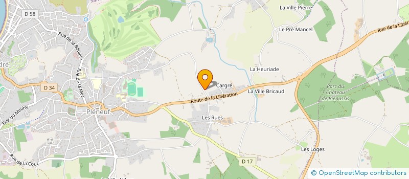 localisation de l'entreprise KINASTEL à PLENEUF-VAL-ANDRE