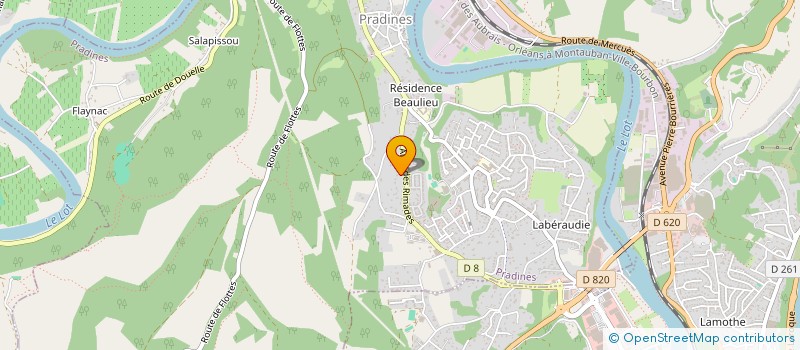 localisation de l'entreprise KINE 46  PRADINES