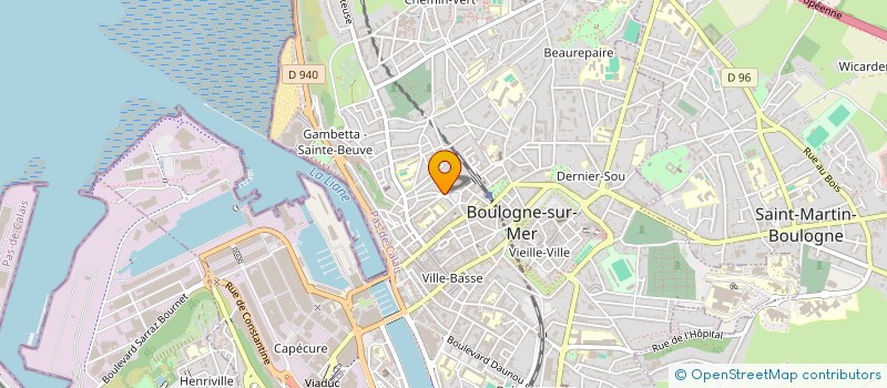 localisation de l'entreprise KINE 55 à BOULOGNE-SUR-MER