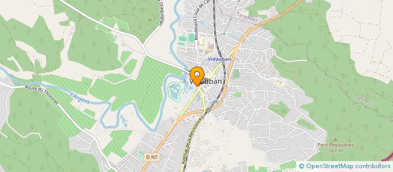 localisation de l'entreprise KINE'AR  VIDAUBAN