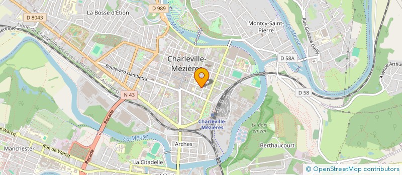 localisation de l'entreprise KINE ARQUEBUSE à CHARLEVILLE-MEZIERES