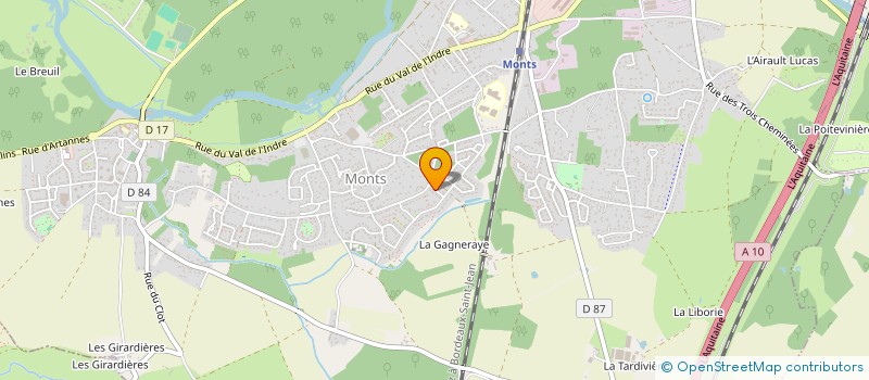 localisation de l'entreprise KINE ART'DECO  MONTS