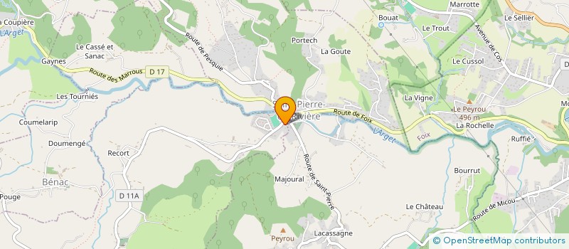 localisation de l'entreprise KINE BARGUILLIERE à SAINT-PIERRE-DE-RIVIERE