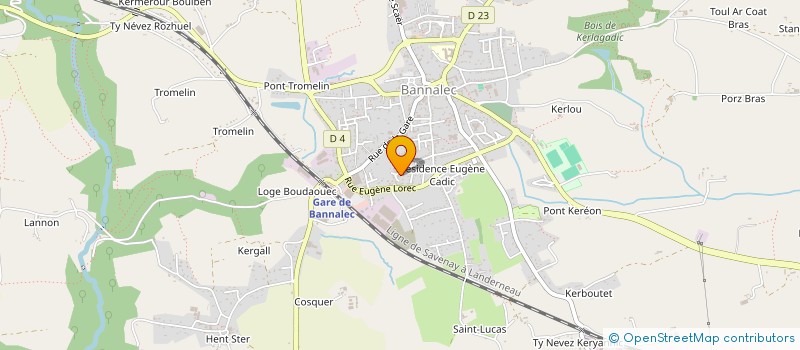 localisation de l'entreprise KINE BEL AIR à BANNALEC