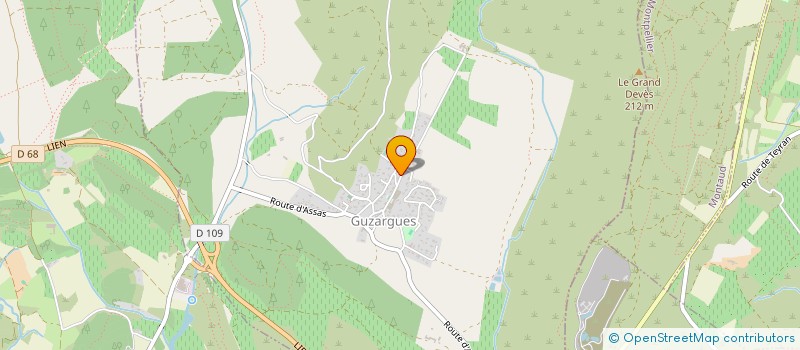 localisation de l'entreprise KINE D'OC  GUZARGUES