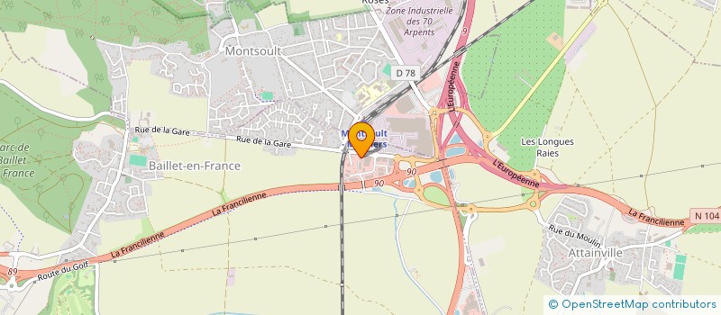 localisation de l'entreprise KINE DU PONT DE BAILLET  BAILLET-EN-FRANCE