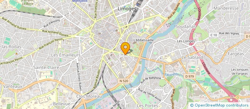 localisation de l'entreprise KINE ESPACE DUMAS à LIMOGES
