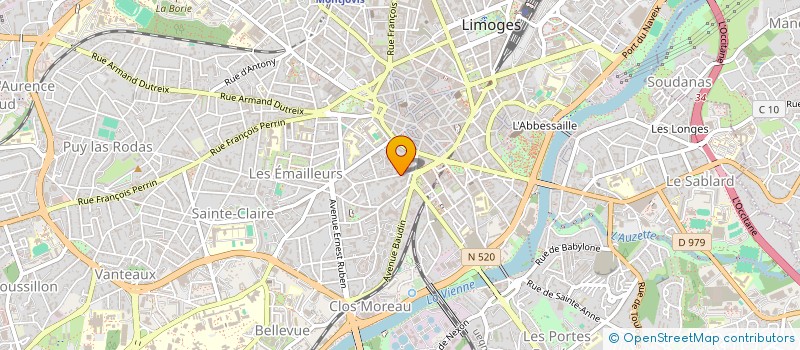 localisation de l'entreprise KINE FONTAINE SERMADIRAS  LIMOGES