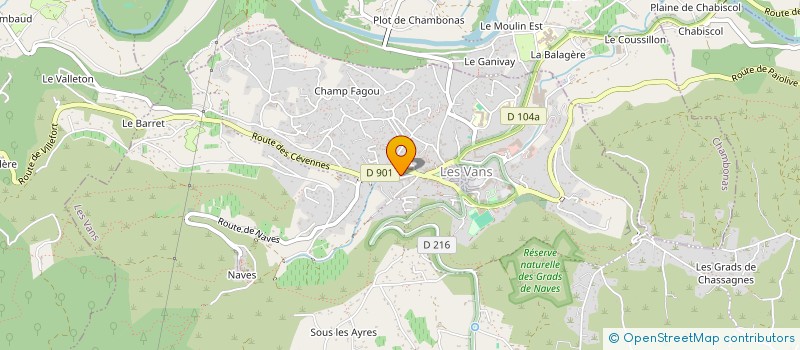 localisation de l'entreprise KINE FORME & SANTE  LES VANS