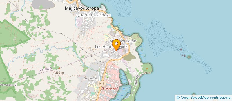localisation de l'entreprise KINE MAYOTTE SANTE à MAMOUDZOU